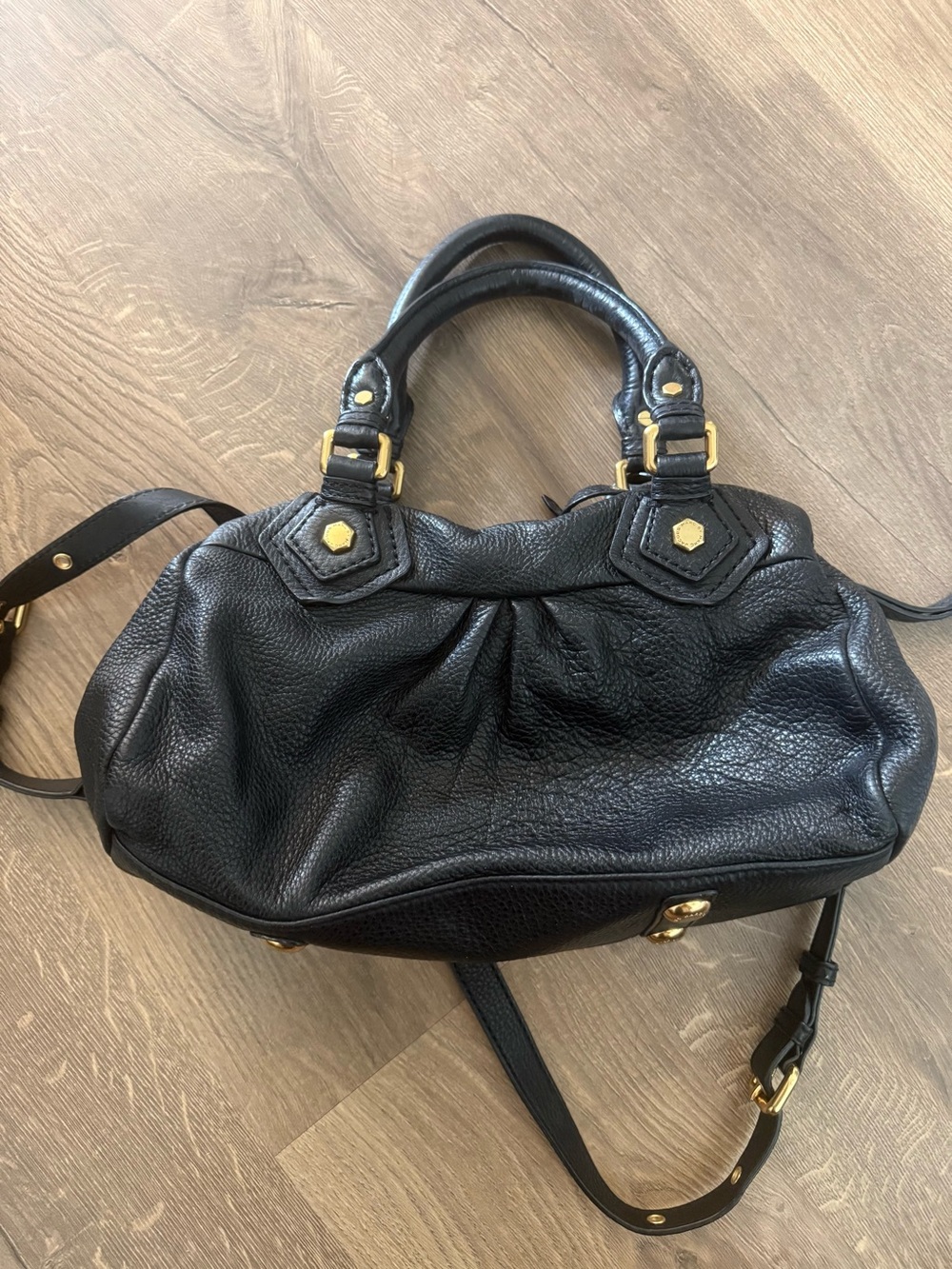 Marc By Marc Jacobs Classic Baby Groovee Black Leather Shoulder Satchel Bag - Picture 4 of 12